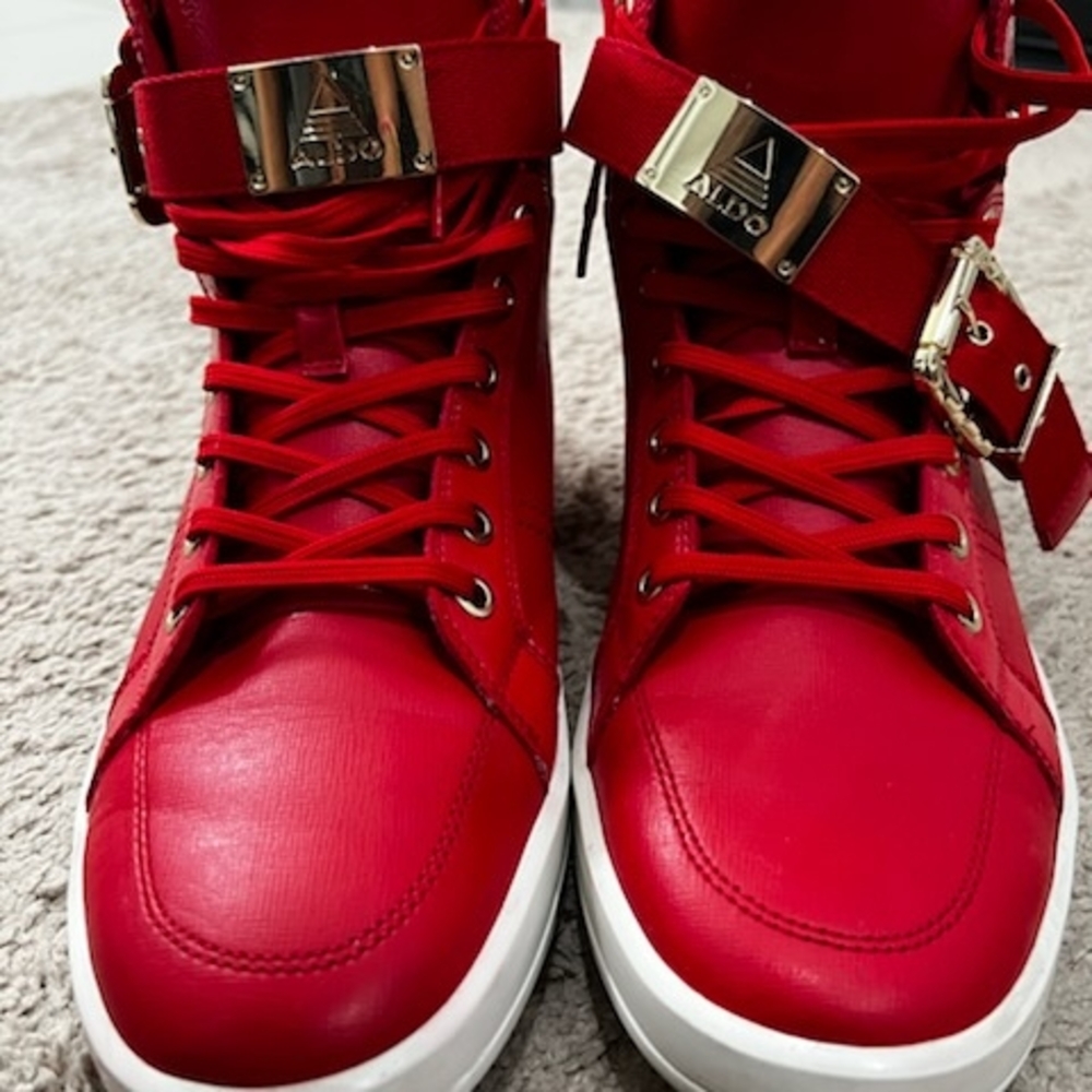 Aldo Red High-Top Sneakers